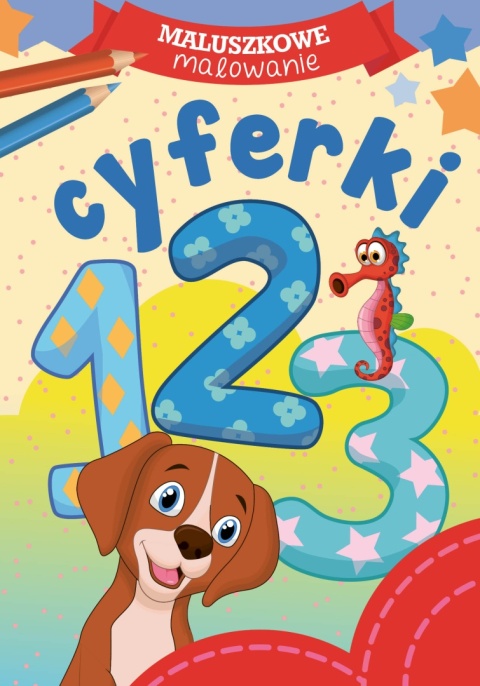 Cyferki kolorowanka dla malucha Malowanka Nauka liczenia dla dzieci Skrzat