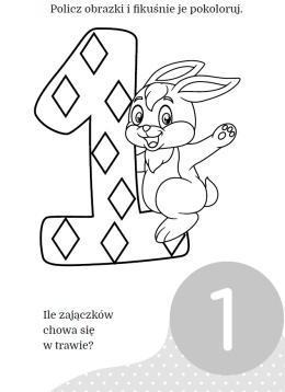 Cyferki kolorowanka dla malucha Malowanka Nauka liczenia dla dzieci Skrzat