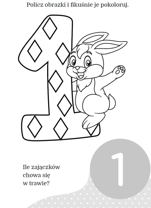 Cyferki kolorowanka dla malucha Malowanka Nauka liczenia dla dzieci Skrzat