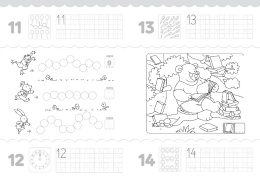 Cyferki ucz się pisać liczyć Edukacyjna książeczka z naklejkami dla dzieci