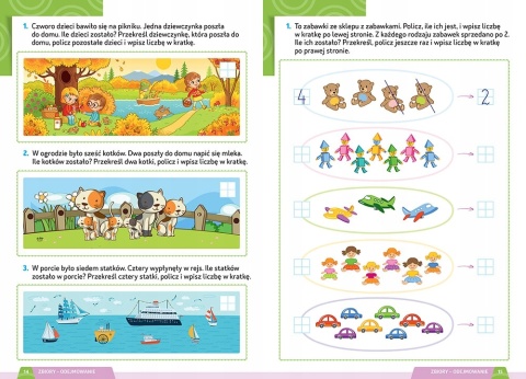 Dodawanie i odejmowanie książka edukacyjna dla dzieci zadania matematyczne