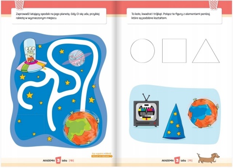 Edukacyjna książeczka Akademia 3-latka zadania ćwiczenia dla najmłodszych
