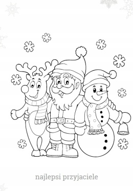 Kolorowanka Bałwanek dla maluchów Malowanka dla dzieci na prezent Skrzat