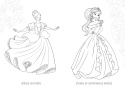 Kolorowanka Maluszkowe malowanie królewny do kolorowania dla najmłodszych