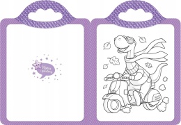 Kolorowanka dinozaury dla dzieci + naklejki i zaczarowana tęczowa kredka