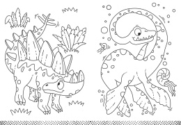 Kolorowanka dla chłopców 4-6 lat Superdinozaury malowanka Aksjomat