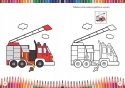 Kolorowanka dla chłopców z Naklejkami Samochody Roboty i Samoloty Malowanka