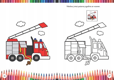 Kolorowanka dla chłopców z Naklejkami Samochody Roboty i Samoloty Malowanka