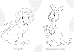 Kolorowanka dla dzieci Maluszkowe malowanie Malowanka Zwierzęta egzotyczne