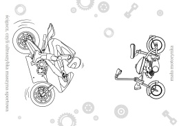 Kolorowanka edukacyjna dla dzieci Malowanka Maluszkowe malowanie Motocykle
