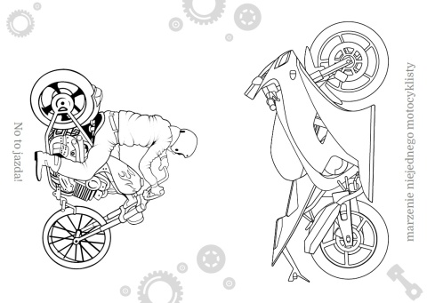 Kolorowanka edukacyjna dla dzieci Malowanka Maluszkowe malowanie Motocykle