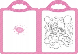 Kolorowanka jednorożce dla dzieci naklejki i kredka tęczowa Malowanka