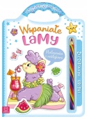 Kolorowanka lamy dla dzieci naklejki i zaczarowana kredka tęczowa Malowanka