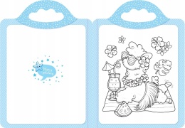 Kolorowanka lamy dla dzieci naklejki i zaczarowana kredka tęczowa Malowanka