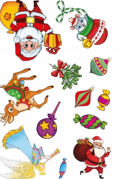 Kolorowanka z tatuażami Idą święta Mikołaj Malowanka dla dzieci Skrzat