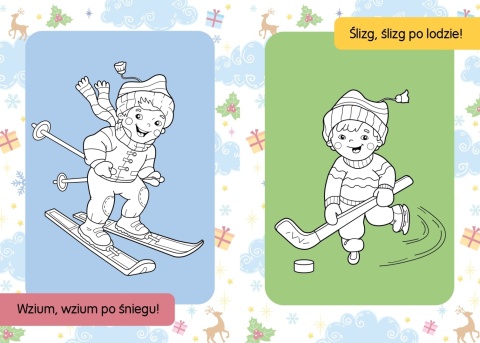 Kolorowanka z tatuażami Magiczne święta Pingwinek Malowanka dla dzieci