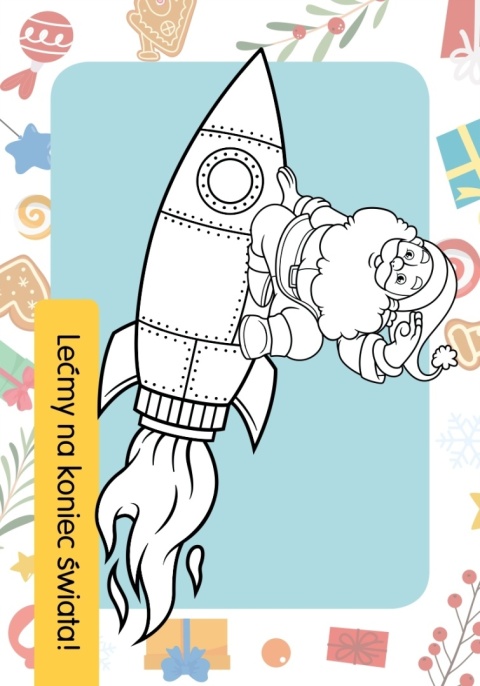 Kolorowanka z tatuażami Mikołaj świąteczna książeczka dla dzieci Skrzat