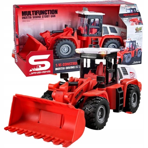 Koparka Pojazd Maszyna Budowlana Efekty Świetlne Dźwiękowe Ruchoma Łyżka