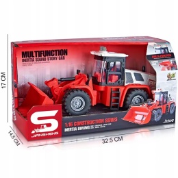 Koparka Pojazd Maszyna Budowlana Efekty Świetlne Dźwiękowe Ruchoma Łyżka