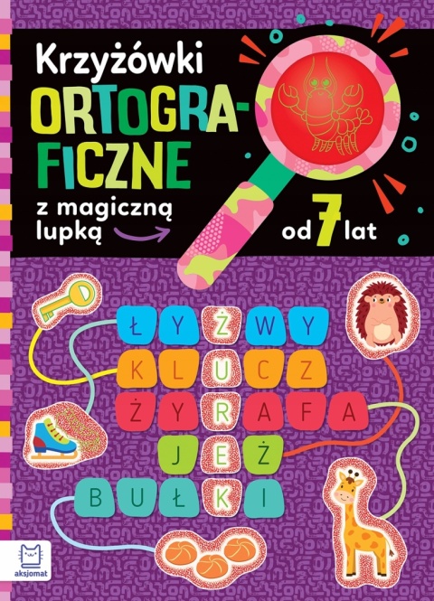 Krzyżówki dla dzieci ortografia z magiczną lupką Edukacyjne od 7 lat