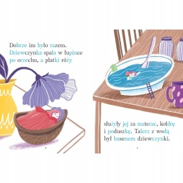 Książeczka do nauki czytania Calineczka Duże litery i podziałem na sylaby