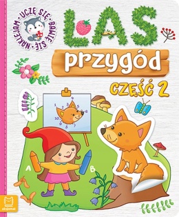 Książeczka edukacyjna z naklejkami dla przedszkolaków Aksjomat Las przygód