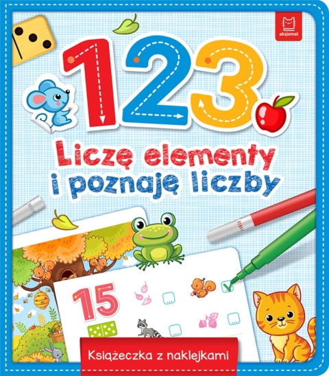 Książeczka edukacyjna z naklejkami nauka liczenia 1 2 3 Aksjomat dla dzieci