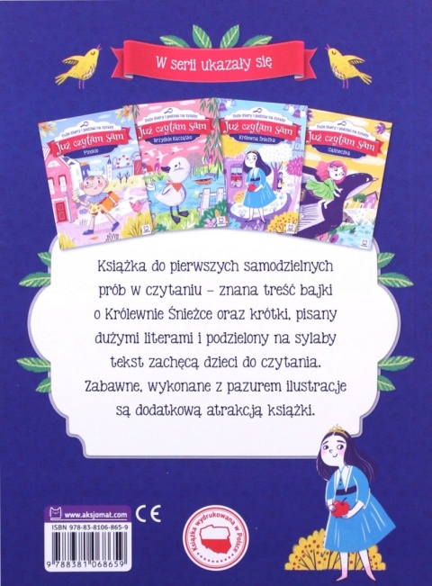 Książka do nauki czytania Już czytam sam Królewna Śnieżka Czytanka Aksjomat