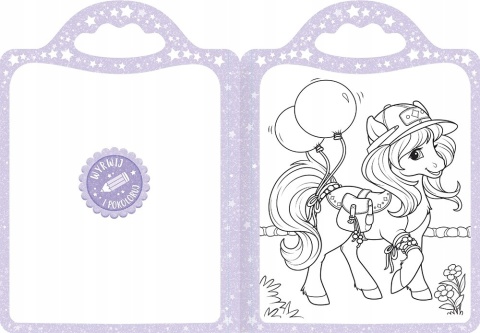 Magiczne kucyki Kolorowanka z naklejkami tęczowa kredka Malowanka Aksjomat