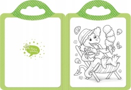 Malowanka z naklejkami i tęczową kredką Wspaniałe smoki Kolorowanka