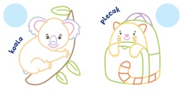 Maluch koloruje i nakleja z małpką Gruby obrys Aksjomat dla dzieci