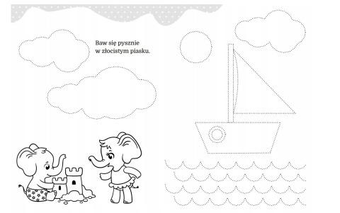 Maluszkowe malowanie Szlaczki kolorowanka edukacyjna dla dziec Malowanka