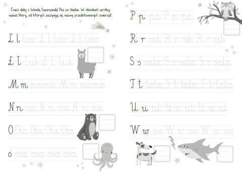 Moja kaligrafia książeczka do nauki pisania dla przedszkolaków edukacyjna