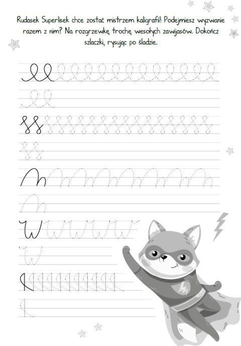 Moja kaligrafia książeczka do nauki pisania dla przedszkolaków edukacyjna