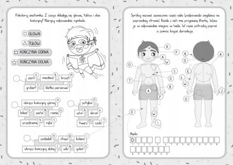 Moje ciało Książka edukacyjna dla dzieci Nauka anatomii Mały uczeń Skrzat