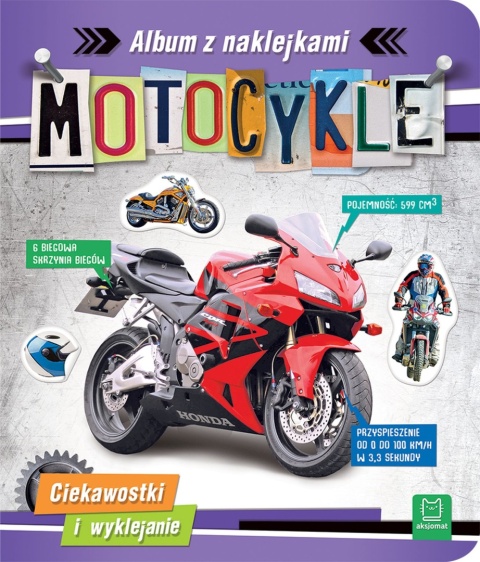 Motocykle album z naklejkami dla dzieci książeczka edukacyjna