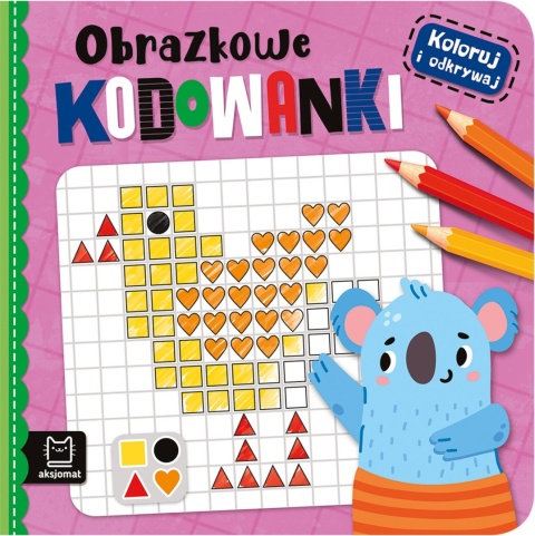 Obrazkowe kodowanki Koloruj i odkrywaj książeczka edukacyjna 4-6 lat