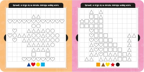 Obrazkowe kodowanki Koloruj i odkrywaj książeczka edukacyjna 4-6 lat