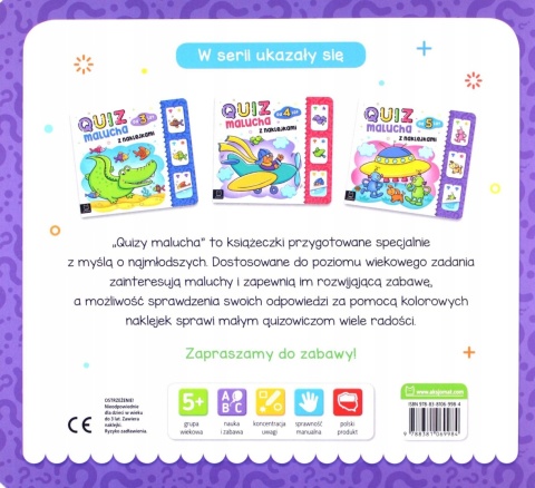 Quiz z naklejkami 5+ nauka i zabawa dla przedszkolaka Aksjomat dla dzieci