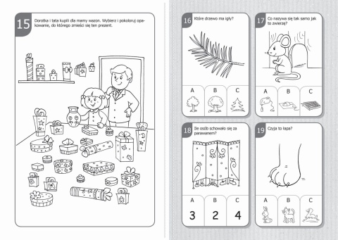 Quizy przedszkolaka książeczka edukacyjna Aksjomat dla dzieci 4-6 lat