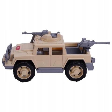 Samochód wojskowy auto terenowe Pick-up piaskowy dwa karabiny maszynowe