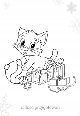 Świąteczna kolorowanka Mikołaj Malowanka dla dzieci na prezent Skrzat