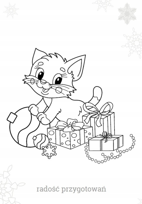 Świąteczna kolorowanka Mikołaj Malowanka dla dzieci na prezent Skrzat