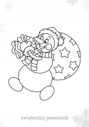 Świąteczna kolorowanka Mikołaj Malowanka dla dzieci na prezent Skrzat