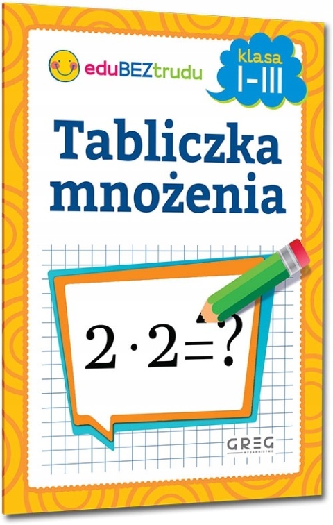 Tabliczka mnożenia książka edukacyjna dla dzieci nauka matematyka