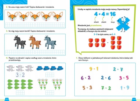 Tabliczka mnożenia książka edukacyjna dla dzieci nauka matematyka