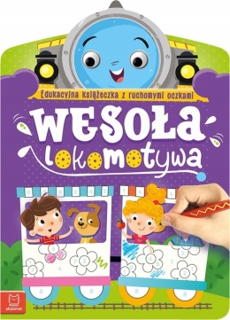 Wesoła lokomotywa Edukacyjna książeczka z ruchomymi oczkami książka