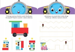 Wesoła lokomotywa Edukacyjna książeczka z ruchomymi oczkami książka