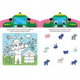 Wesoły traktorek Edukacyjna książeczka z ruchomymi oczkami książka