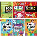 Zestaw 6 książek Aksjomat łamigłówki krzyżówki labirynty dla dzieci 6-8 lat
